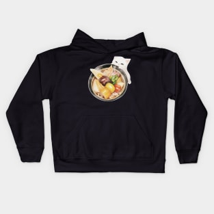 Cat Eating Ramen Kids Hoodie